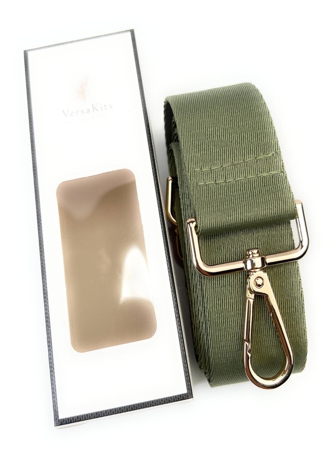 VersaKits Sage Green Purse Straps Replacement Crossbody 1-1/2 Inch Wide Light Gold Buckles Solid Color Adjustable Guitar Strap for Handbags Crossbody Bags Totes Durable and Stylish Bag Accessory - Image 5